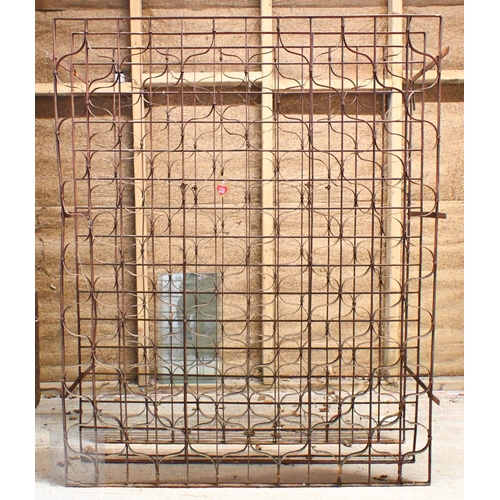 47 - A large steel wine rack, 120 x 149 x 41 cm to/w a black painted wine rack for 72 bottles (2)