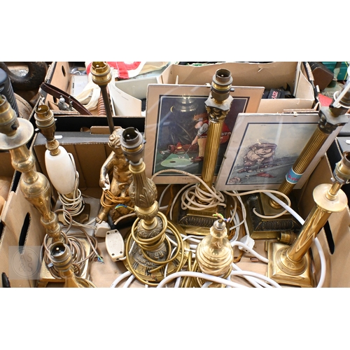513 - A Grenadier 'electric bellows' fire-starter, to/w a copper coal scuttle, various fire irons, brass t... 