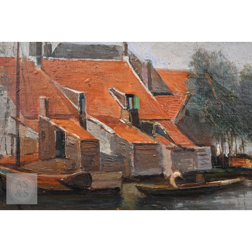 507 - Studio Canals - Corot - River scene, oil on canvas, with signature, 26 x 40 cm, stencilled Studio M ... 