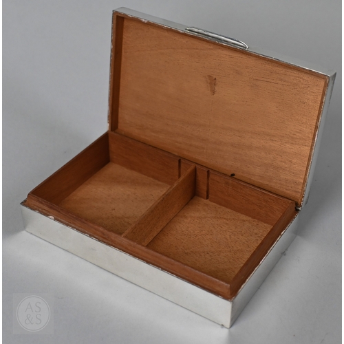 17 - Nine various silver spoons and a pair of tongs, 6.7oz (209g), to/w an engine turned cigarette box, B... 
