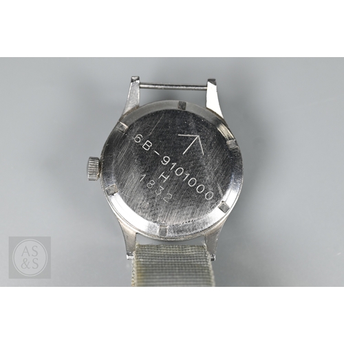 291 - A scarce vintage Hamilton Mk II pilot's wristwatch, ref. 6B-910-1000, H, serial no. 1832, the black ... 