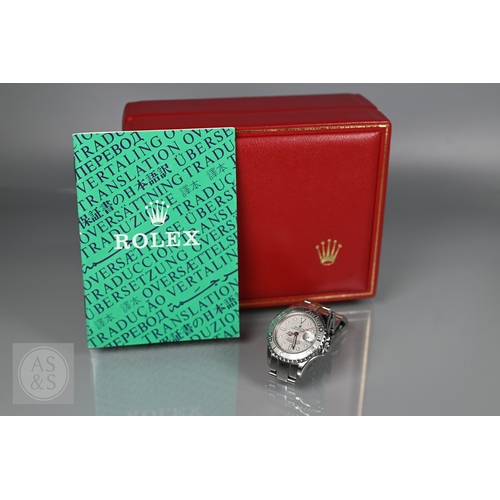 292 - A Ladies Rolex Yacht Master Oyster Perpetual date wristwatch, model 169622, the stainless steel case... 