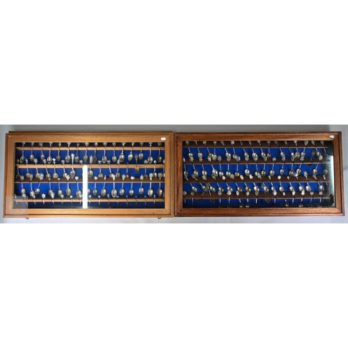 71 - An extensive collection of 132 silver and Sterling souvenir teaspoons - various makers and dates, 59... 