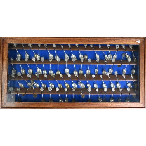 71 - An extensive collection of 132 silver and Sterling souvenir teaspoons - various makers and dates, 59... 