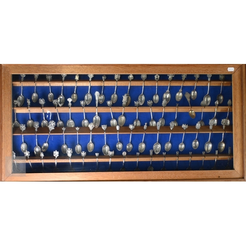 71 - An extensive collection of 132 silver and Sterling souvenir teaspoons - various makers and dates, 59... 