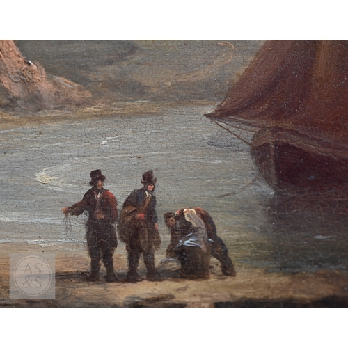 514 - 19th century English School - 'Studland Bay, Dorchester', oil on panel, titled verso, 22 x 29 cm