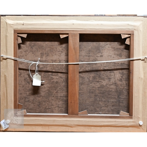 520 - Chinese School circa 1900 - The battleship HMS Centurion at sea, oil on canvas, 44 x 57 cm and HMS B... 