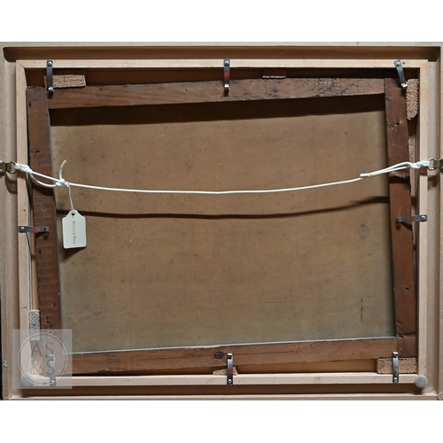 520 - Chinese School circa 1900 - The battleship HMS Centurion at sea, oil on canvas, 44 x 57 cm and HMS B... 