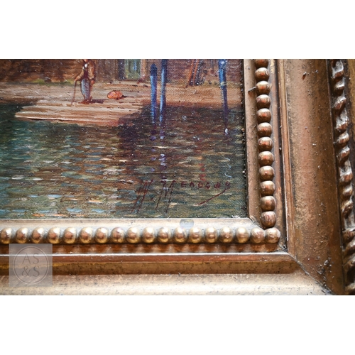 523 - William Meadows (1825-1901) - 'Venice' the Grand Canal, oil on canvas, signed lower right, 29 x 49 c... 