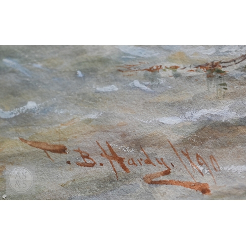 531 - R Markes - Marine view, watercolour, signed lower left, 18 x 36.5 cm; Aubrey Ramus (1895-1950) - Fis... 