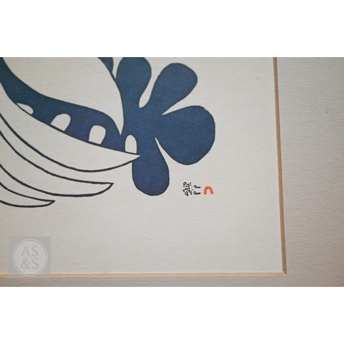 551 - Kenojuak Ashevak (1927-2013) - 'Tundra Hawk', 1971, stonecut print in colours, signed, 25.5 x 32 cm&... 