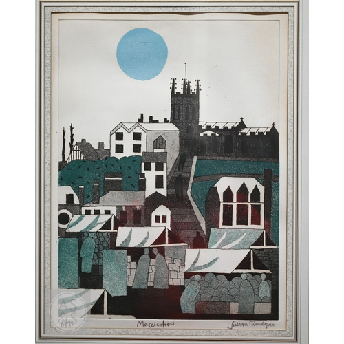 554 - Julian Trevelyan (1910-88) - 'Macclesfield', etching in colours, ltd ed 6/75, pencil signed to margi... 