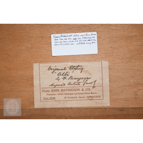 556 - Frank Brangwyn (1867-1956) - 'Albi', etching, pencil signed to lower right margin, 27 x 25 cm John M... 