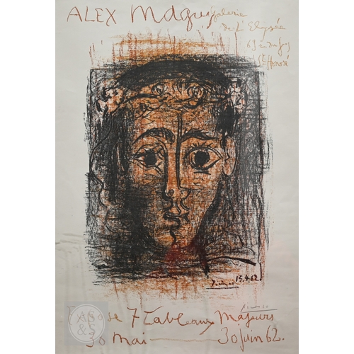 557 - Pablo Picasso (1881-1973) - 'Alex Maguy Expose 7 Tableaux Majeurs', 1,000 copies, lithograph in colo... 