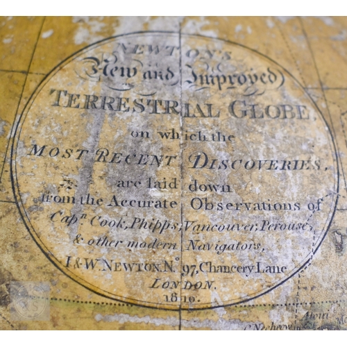 698 - A scarce pair of large George III terrestrial and celestial table top library globes by John Newton,... 