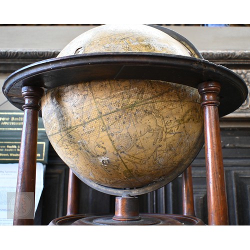 698 - A scarce pair of large George III terrestrial and celestial table top library globes by John Newton,... 