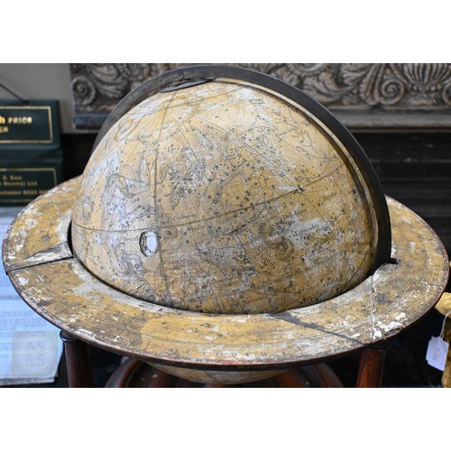 698 - A scarce pair of large George III terrestrial and celestial table top library globes by John Newton,... 