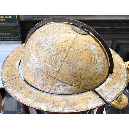 698 - A scarce pair of large George III terrestrial and celestial table top library globes by John Newton,... 