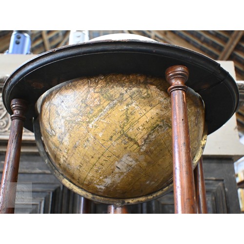 698 - A scarce pair of large George III terrestrial and celestial table top library globes by John Newton,... 