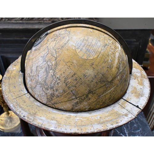 698 - A scarce pair of large George III terrestrial and celestial table top library globes by John Newton,... 