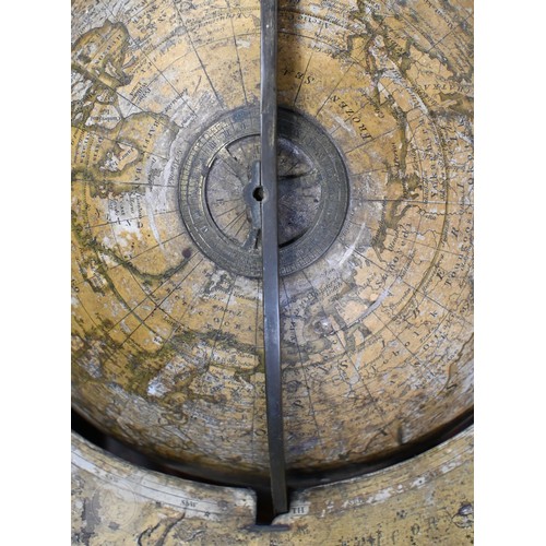 698 - A scarce pair of large George III terrestrial and celestial table top library globes by John Newton,... 
