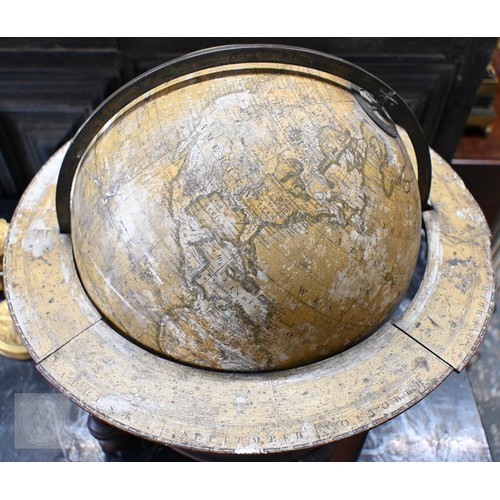 698 - A scarce pair of large George III terrestrial and celestial table top library globes by John Newton,... 