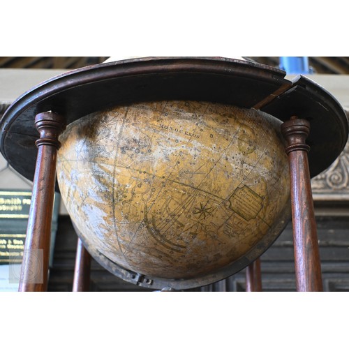 698 - A scarce pair of large George III terrestrial and celestial table top library globes by John Newton,... 