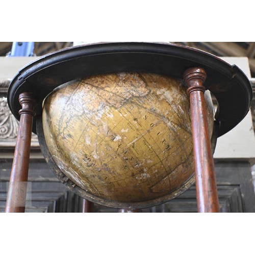 698 - A scarce pair of large George III terrestrial and celestial table top library globes by John Newton,... 