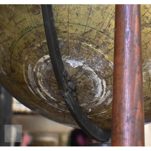 698 - A scarce pair of large George III terrestrial and celestial table top library globes by John Newton,... 