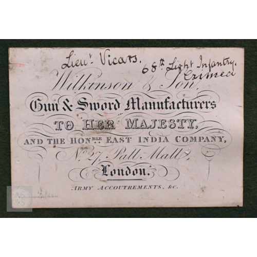 583 - Two 19th century mahogany pistol-cases with fitted baize linings, labels for Wilkinson & Son, Pa... 
