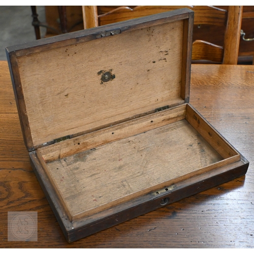 583 - Two 19th century mahogany pistol-cases with fitted baize linings, labels for Wilkinson & Son, Pa... 
