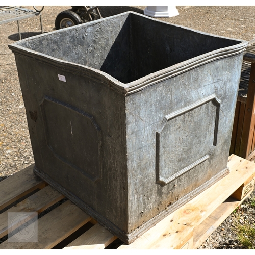 2 - A traditional large square lead planter, 62 cm x 62 cm x 60 cm h