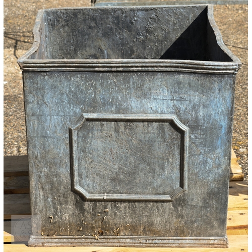 2 - A traditional large square lead planter, 62 cm x 62 cm x 60 cm h