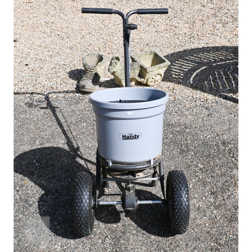 21 - 'The Handy', a push seed spreader with pneumatic tyres, little used
