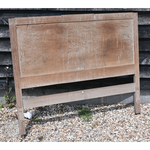 69 - Heal & Son, London - a limed oak mirror back dressing chest with four drawers, ivorine plaque to... 