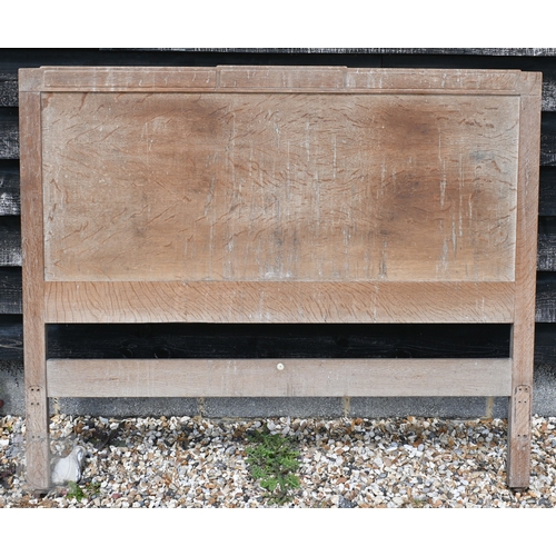 69 - Heal & Son, London - a limed oak mirror back dressing chest with four drawers, ivorine plaque to... 