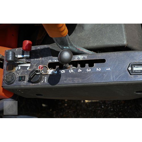5A - A Husqvarna Pro 18 AWD Kawasaki powered 18HP petrol ride on mower, with adjustable front deck and re... 
