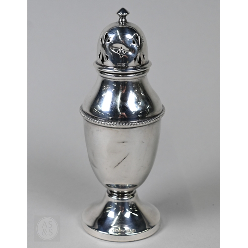 120 - A silver cream boat Viners, Sheffield 1961 and two pairs of sugar tongs, 5.2oz (163g) total, to/w a ... 