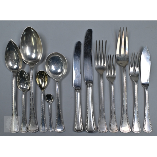 50 - An extensive set of Austro-Hungarian .800 grade flatware and cutlery, comprising twelve each table f... 