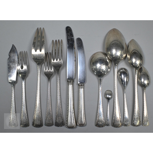 50 - An extensive set of Austro-Hungarian .800 grade flatware and cutlery, comprising twelve each table f... 