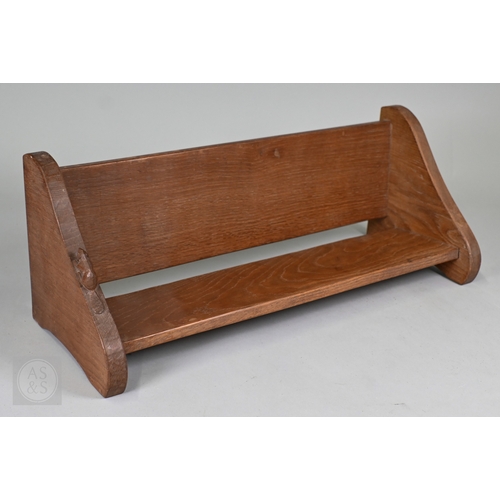 625 - 'Beaverman', Colin Almack (1930-1996) an English oak book trough, with carved beaver trademark, 52.5... 