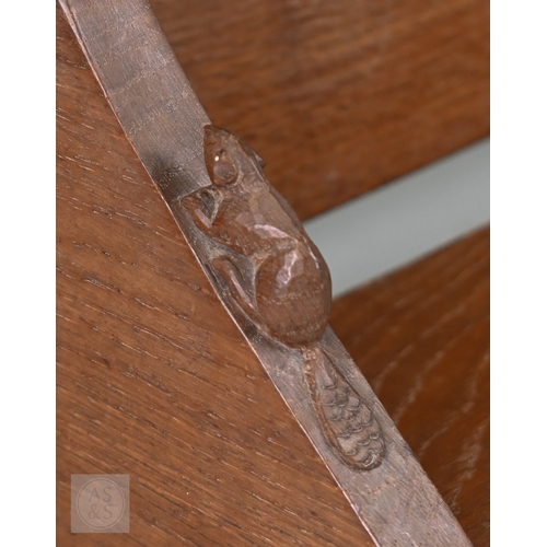 625 - 'Beaverman', Colin Almack (1930-1996) an English oak book trough, with carved beaver trademark, 52.5... 