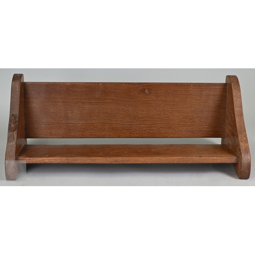 625 - 'Beaverman', Colin Almack (1930-1996) an English oak book trough, with carved beaver trademark, 52.5... 