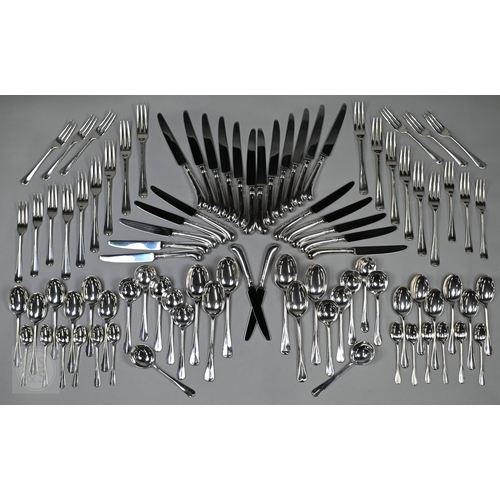 An extensive set of Hanoverian rat-tail silver flatware, comprising ...
