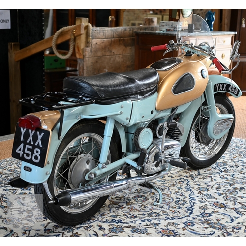 26 - A classic Ariel Arrow Super Sports, 250cc two stroke motorcycle, first registered 2nd April 1960 on ... 