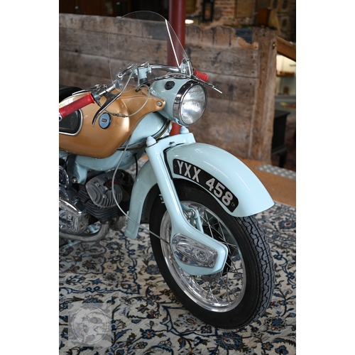 26 - A classic Ariel Arrow Super Sports, 250cc two stroke motorcycle, first registered 2nd April 1960 on ... 