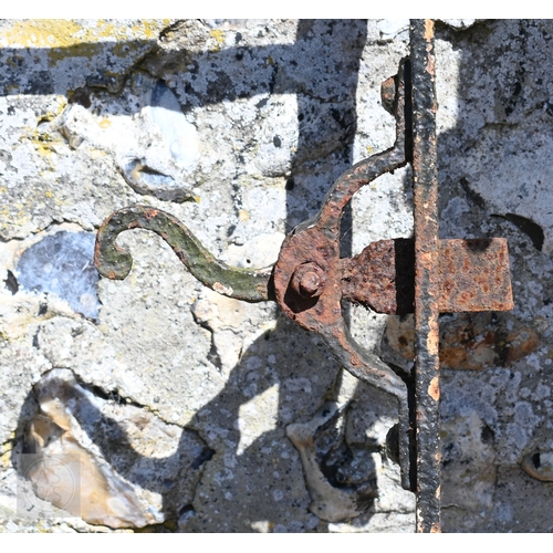 39 - Hill & Smith, Brierley Hill, a salvaged Victorian gate set comprising a pair of cast iron fluted... 