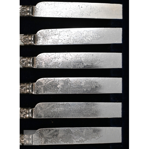 489 - A 1970s/80s canteen of Viners 'Corinth' pattern EPNS cutlery, to/w a rosewood cased set of Victorian... 