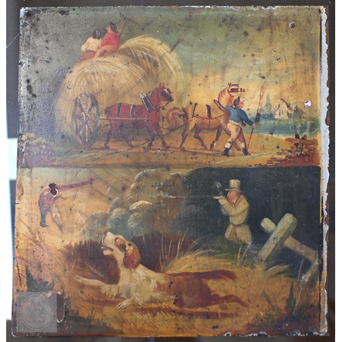 498 - Various collectables, including carved wood butter-mould with intaglio 'Agnus Dei' and urn, carved w... 