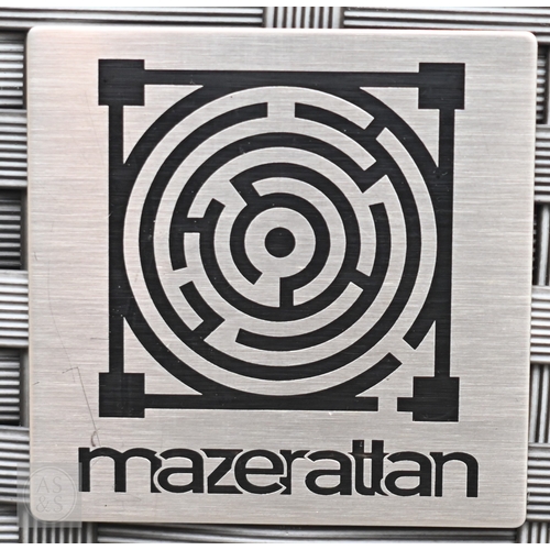 5 - Maze Rattan, a pair of all weather grey PE woven rattan reclining sun loungers, alloy framed, unused... 